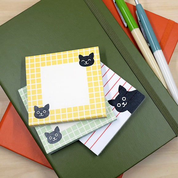 Black Cat Sticky Notes - 3 Pack